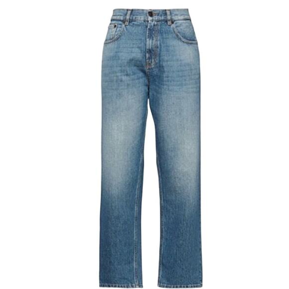 Women's Straight Leg Jeans  Blue - Picture 1 of 9